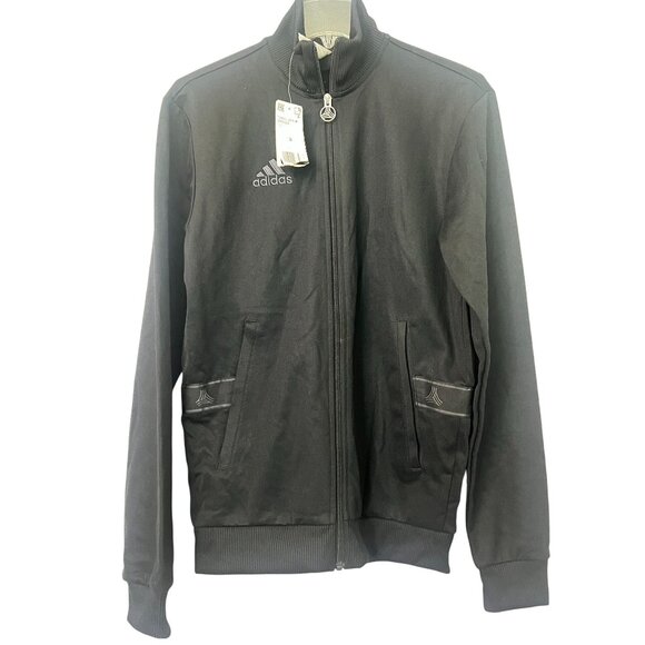 Adidas Unisex Black Tan Club HJK Jacket Sm Sports Soccer Basketball Track Coat - Picture 1 of 9